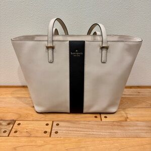 Kate Spade New York Cedar Street Racing Stripe Medium Harmony Tote Bag EUC